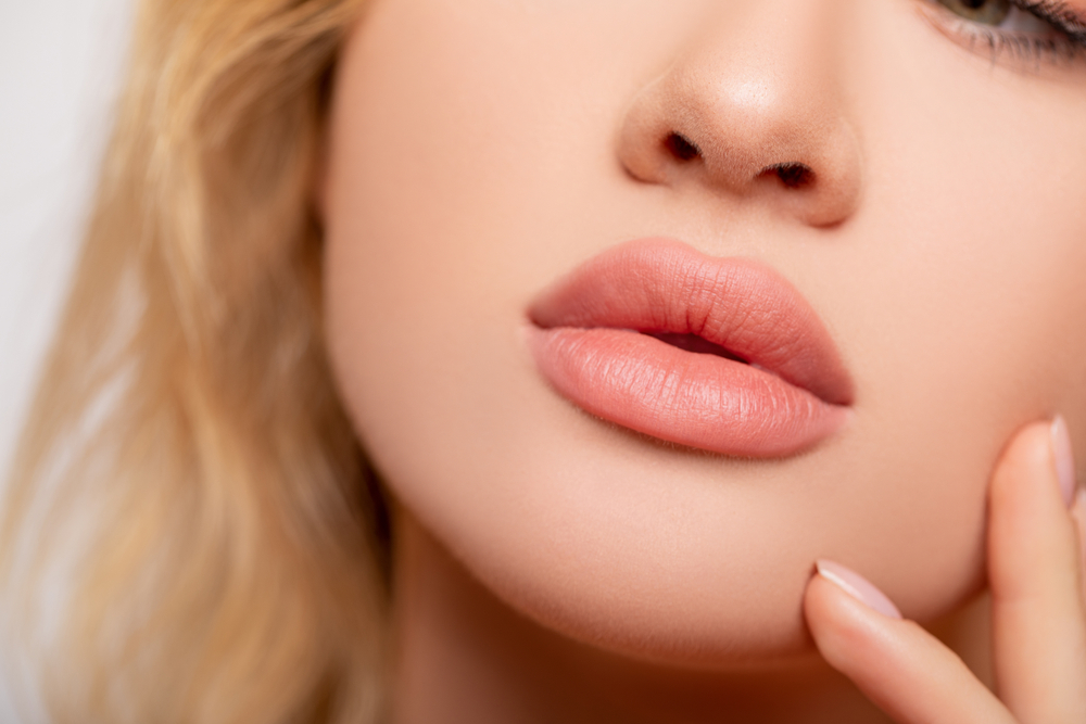 Beautiful,Lips,Close-up.,Makeup.,Lip,Matte,Lipstick.,Sexy,Lips.,Part